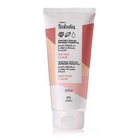 Creme Desodorante Nutritivo para o Corpo Tododia Noz Pecã e Cacau 200 ml