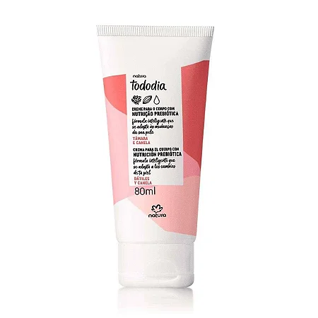 Creme Hidratante Natura Tododia para o corpo Tâmara e Canela 80g