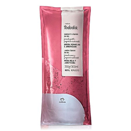 Refil Sabonete Líquido em Gel Tododia Amora Vermelha e Jabuticaba 300 ml