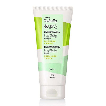 Creme Desodorante Nutritivo Para o Corpo Tododia Capim Limão e Hortelã 200 ml