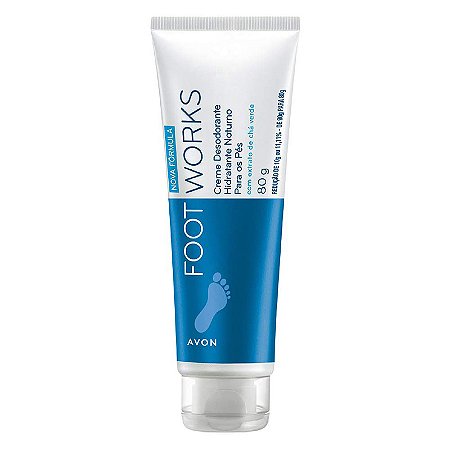 Creme Desodorante de Hidratacao Noturno Footworks com Extrato de Cha Verde