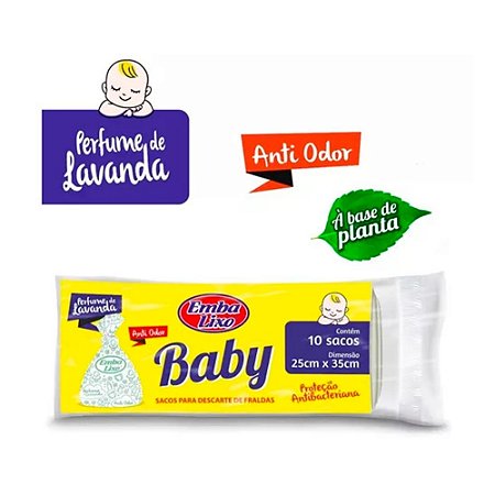 Saco de Lixo Baby Para Descarte de Fraldas Perfumado