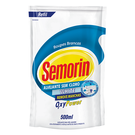 Alvejante Sem Cloro Oxy White Roupas Brancas Semorin 500ml