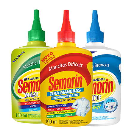 Combo Tira Manchas difíceis maxi e white Semorin 100ml