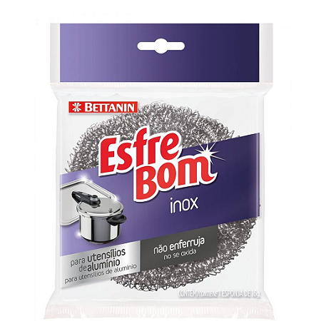 Esponja Inox Limpeza Pesada Esfrebom Bettanin