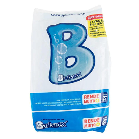 Lava Roupas Sabão Em Pó Barbarex 1Kg
