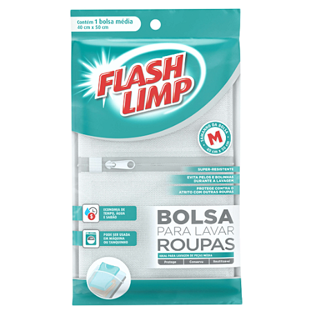 Bolsa Para Lavar Roupas M Flash Limp