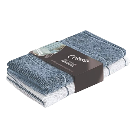 Mega Panão em Microfibra 50,0cm x 80,0cm 2 Unidades Celeste