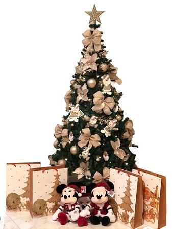 Árvore Natal Completa Enfeites Pisca Led 2,10MT 900 Galhos