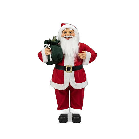 Papai Noel Vermelho 45cm Decoração Árvore de Natal Luxo