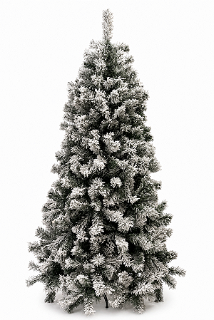 Arvore de Natal Nevada 2,10 cm 1070 galhos pé de ferro sistema guarda chuva