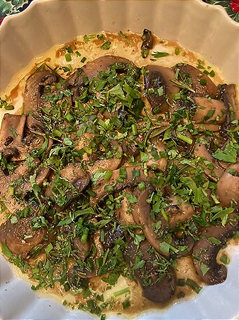 Cogumelos Portobello com Vinho Branco e Ervas Provençais