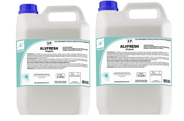 2 Alvfresh Alvejante Para Tecidos Brancos E Coloridos 5 Litros