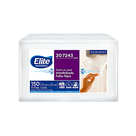 Papel Toalha Elite Interfolhado Tripla C/150 Folhas