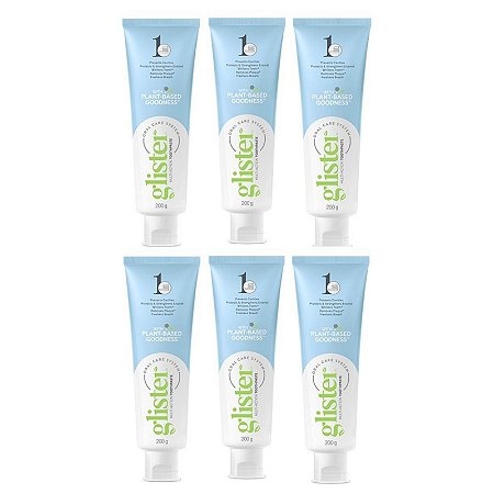 Glister Creme Dental 200g Pasta De Dente 6 Unidades