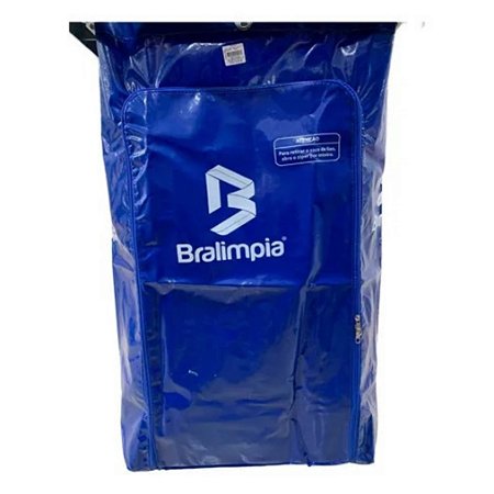 Saco Coletor De Resíduos P/ Carrinho Limpeza Azul - Bralimpia
