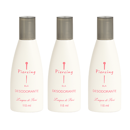 Kit C/3 Unidades De Desodorante Piercing Ela 115 Ml Cada