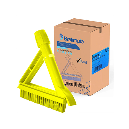 Escova Para Rejunte, Amarelo, 4 Unidades - Bralimpia