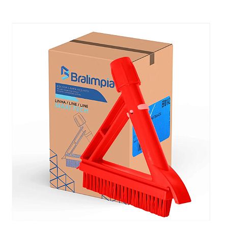 4 Uni. Escovas Maxi Tech Limpa Rejunte Bralimpia (vermelho)
