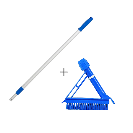 Escova de Rejunte + Cabo Telecópio com furo, Bralimpia