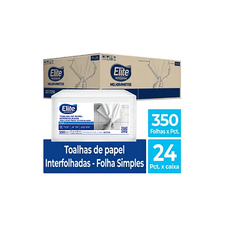 Caixa Fechada Papel Toalha Elite Interfolhado C/ 24 uni. CÓD: 207216