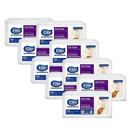 Toalha Excellance Interfolhada 9 Pacotes 1.350 Folhas Quádruplas