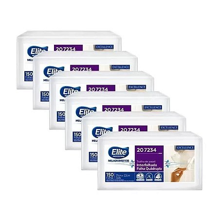 Toalha Excellance Interfolhada - Pacote Com 900 Folhas Quádruplas