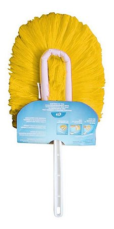 Espanador Microfibra Eletrostático Amarelo - Bralimpia