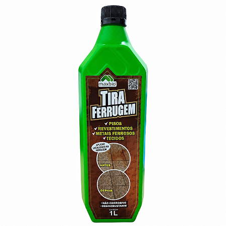 Tira Ferrugem Maxbio 1L Removedor Oxidação Pisos