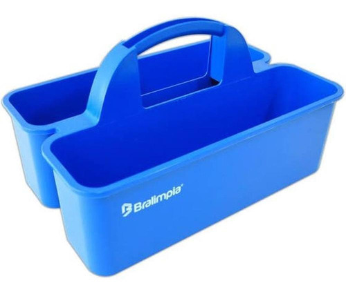 Cesto Organizador Produtos De Limpeza Azul Bralimpia