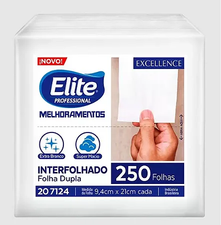 Papel Higiênico Interfolhado Cai Cai Elite 250 Folhas Dupla