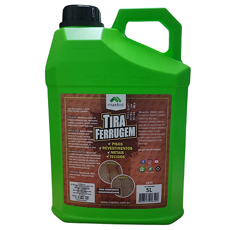 Tira Ferrugem Maxbio 5L Removedor de Ferrugem Profissional
