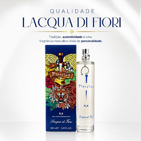 Deo Colônia Piercing Ele 100ml L'acqua di Fiori Masculino