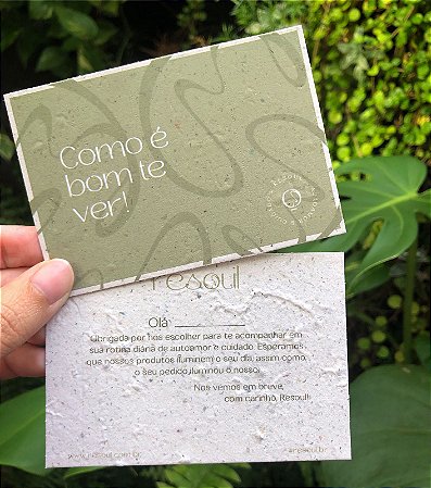 tag etiqueta em papel semente plantável tamanho 7x10cm