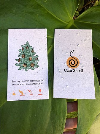 Cartão de agradecimento 5.5x10cm em papel semente