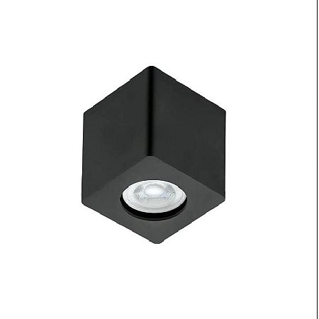 Spot Quadrado Sobrepor Dital 830 Preto