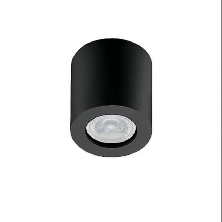 Spot Redondo Sobrepor Dital 831 Preto