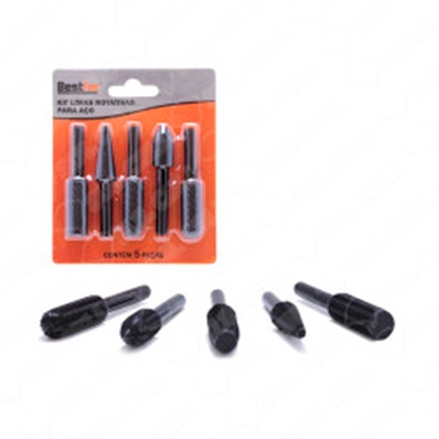 Kit Limas Rotativas para Madeira 1/4" 5 Peças Bestfer