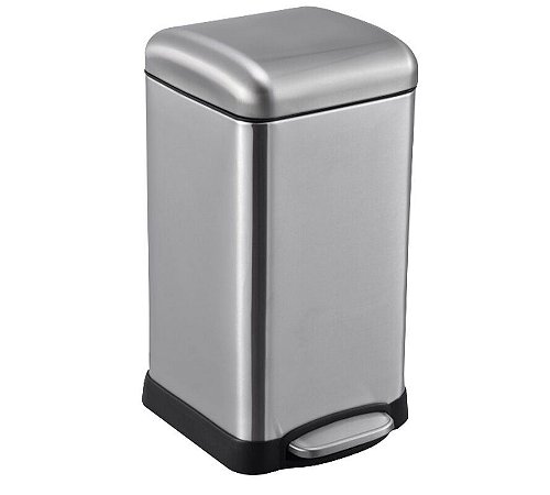 Lixeira Inox Quadrada Fosca 30L