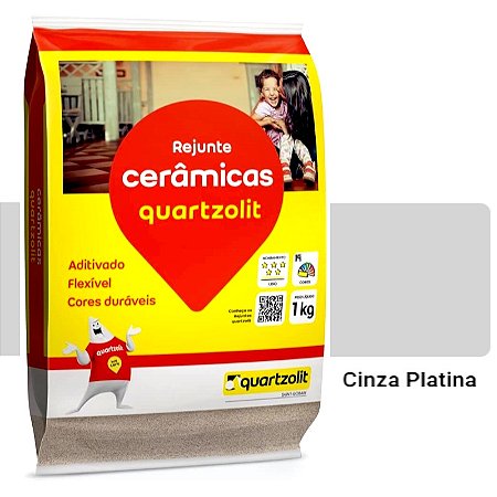Rejunte Quartzolit Cinza Platina Kg