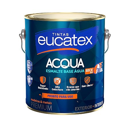 Esmalte Brilhante Base Água Branco 3,6 L Eucatex