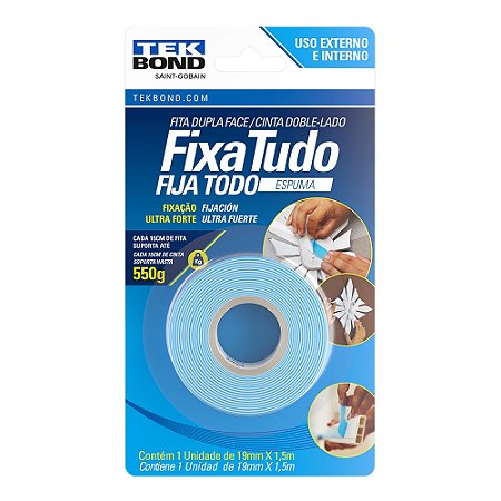 Fita Dup Face Espuma 19mmx1,5m Tek Bond