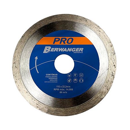 Disco Diamantado Contin Berwanger 110mm