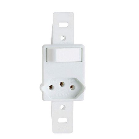 Interruptor Simples com tomada 50397 Br Lumibras