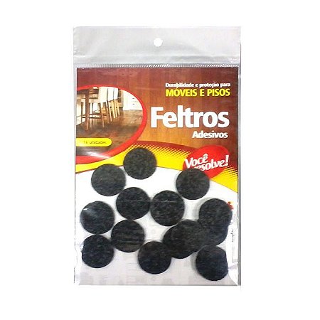 Feltro Adesivo Preto kit com 16 Você Resolve