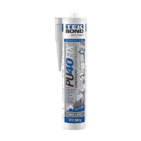 Adesivo Pu40 Fix Cinza 387g Tek Bond