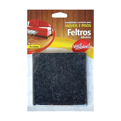 Feltro Adesivo Preto Kit com 4 Você Resolve