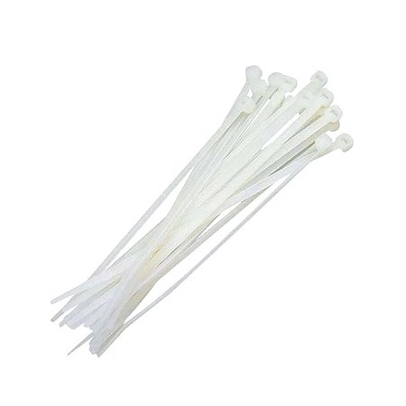 Abraçadeira Nylon 140x2,5 Branca G20 com 100