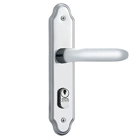 Fechadura Externa Inox Maçaneta Móvel Stam