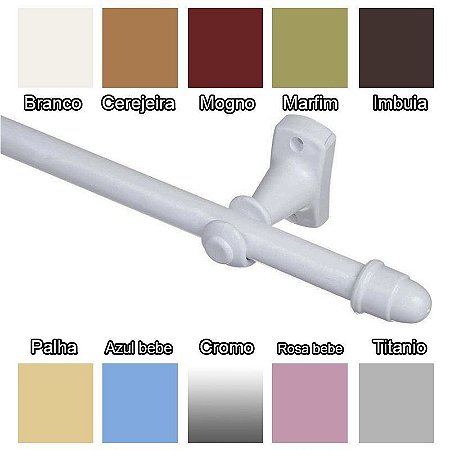 Kit Varão 200m 19mm Simples Imbuia